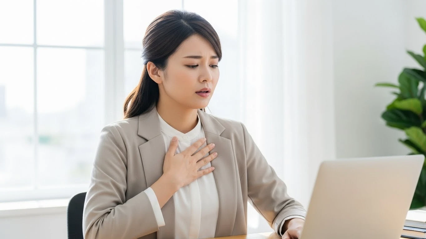 呼吸を整え、心身のバランスを取り戻す。